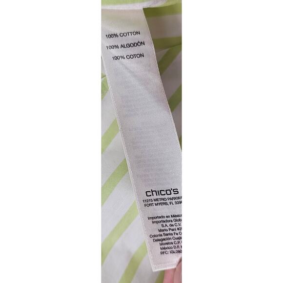 Chicos 1 (M) no iron business casual roll tab sleeve button up EUC career top + - Picture 5 of 7
